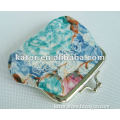 Flower cotton lady coin case with sequin